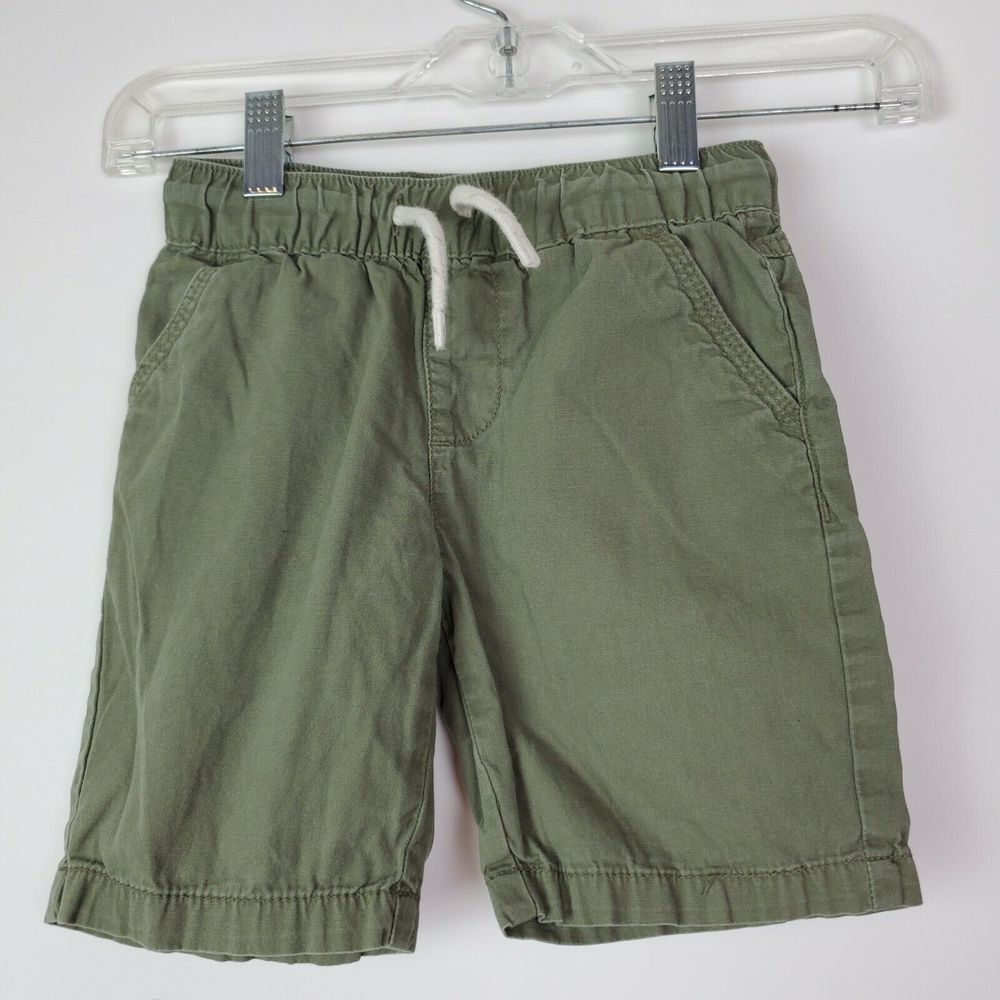 Epic Threads Boys Army Green 100% Cotton Pull On Shorts Size 5